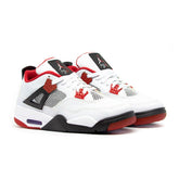 Jordan 4: O Ícone do Estilo e Performance na cor Branco com Preto e Vermelho - Masculino - Asah Store